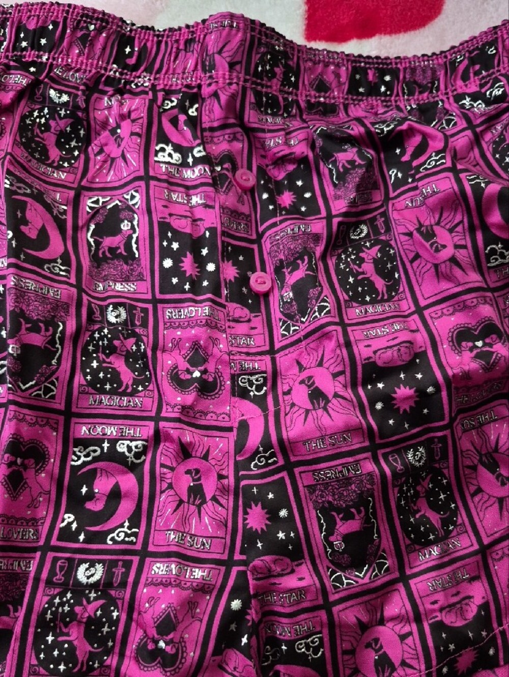 Pink Printed Elastic-Waist Women’s Skirt - Picture 3 of 3